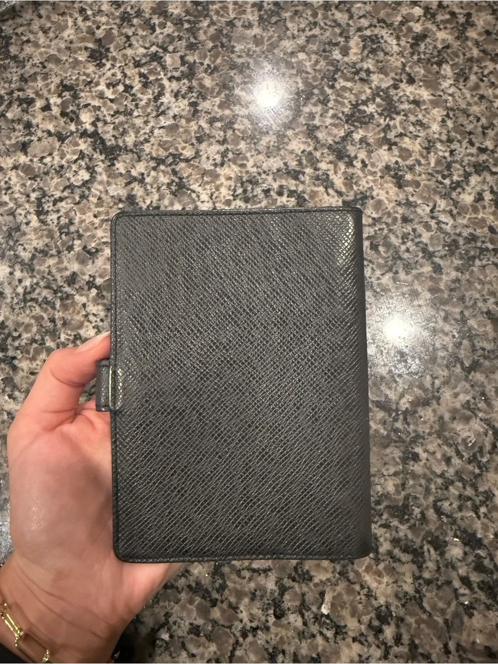 Louis Vuitton Tiaga Black Textured Leather Wallet Organizer